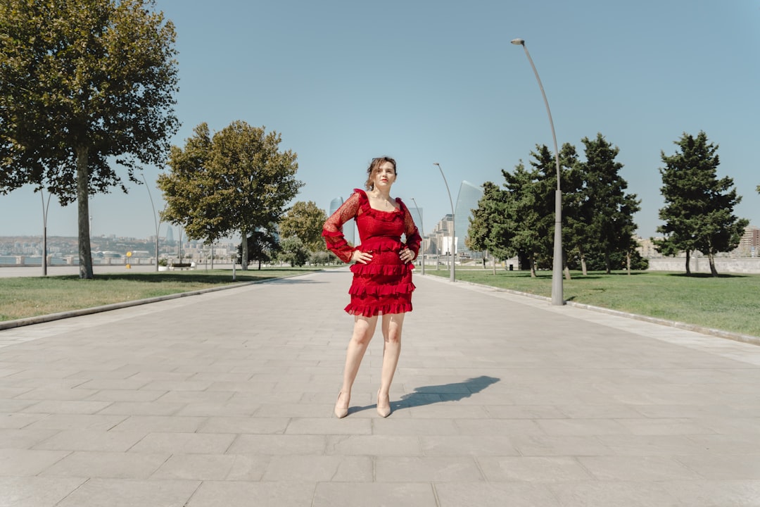 Photo flared dress