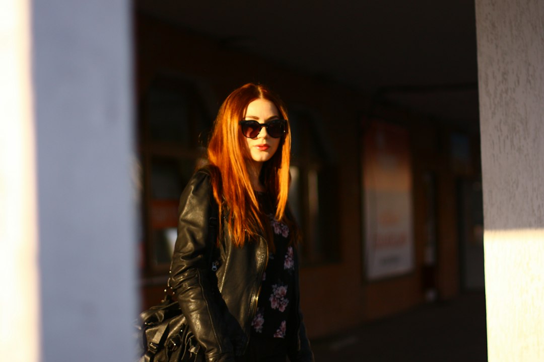 Photo black biker jacket